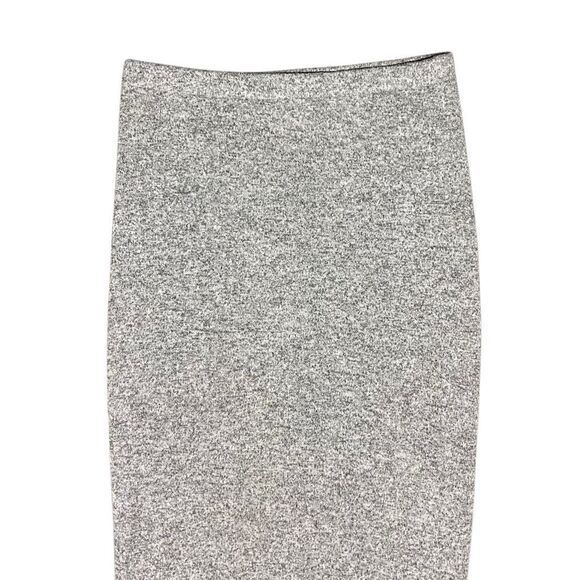Express Gray Straight & Pencil Skirt Size XS Pull On Knitted Stretch Knee Length - Picture 5 of 10